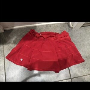Lululemon Athletica Red Skater Skirt